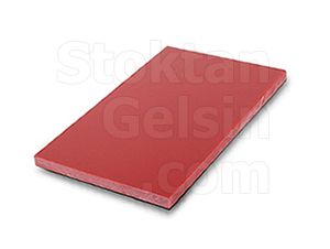 Plastik Kırmızı Renk Kesim Tablası 25x40x2cm